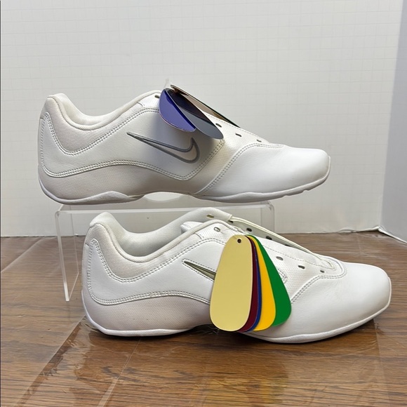 Nike White rebel sideline insert Sneakers with interchangeable colored Swoosh - Picture 2 of 6
